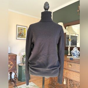 Bartolini Black Turtleneck Sweater – Made in Italy – Merino Wool Blend – Size XL